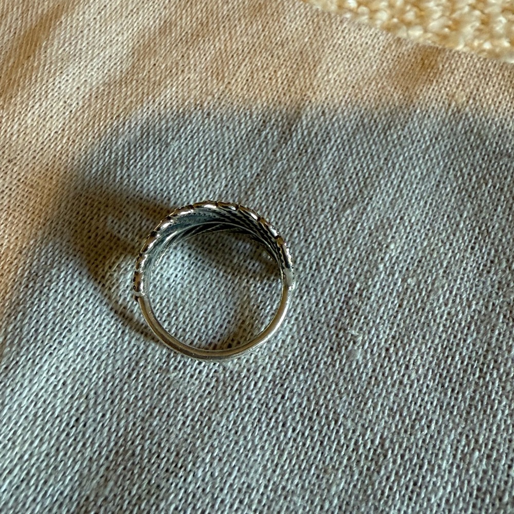 Pandora Silver Leaf Ring - image 4